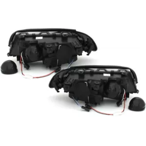 Faruri compatibil cu BMW Seria 3 E46 Coupe Cabrio (04.1999-03.2003) Angel Eyes Negru-image-59372