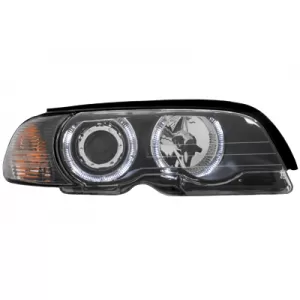 Faruri compatibil cu BMW Seria 3 E46 Coupe Cabrio (04.1999-03.2003) Angel Eyes Negru-image-5989966